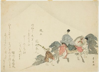 骑马眺望富士山 作者 歌川丰洋