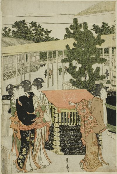 堀之内妙法寺新年朝拜（堀之内妙法寺 eho mairi 之旅） 作者 歌川丰洋