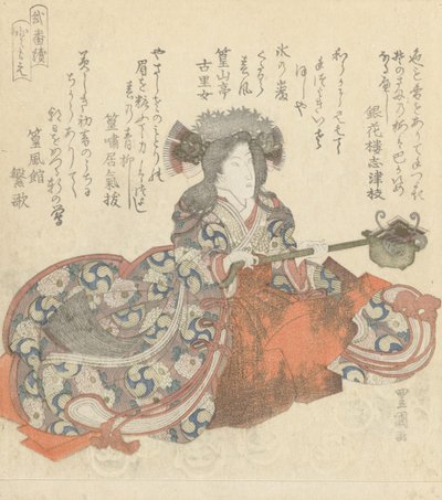SegawaKikunojô为Tomoe Gozen，电话：1825-29（彩色木刻） 作者 Utagawa Toyokuni