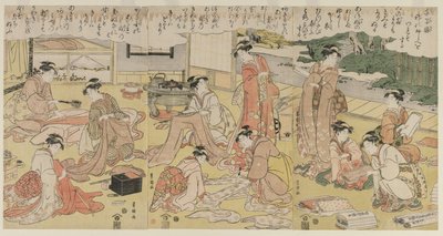 妇女制衣，1790年代初期。 作者 歌川丰国