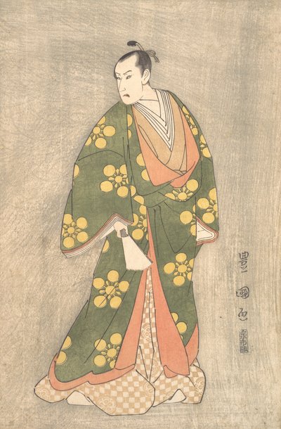 Bando Hikosaburo III在Sugawara no Michizane的角色中，约1796年。 作者 歌川丰国一世