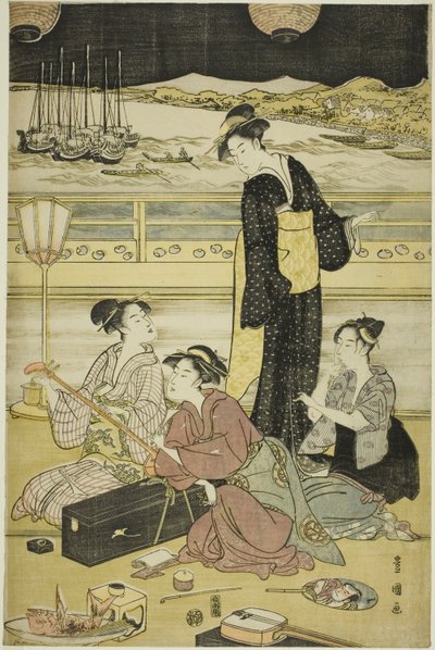 品川晚会 作者 歌川丰国一世