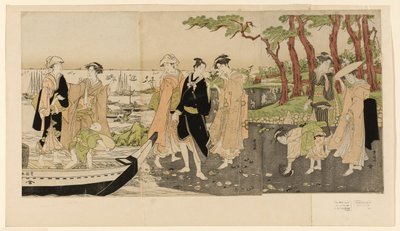 退潮时采集贝类 作者 歌川丰国一世