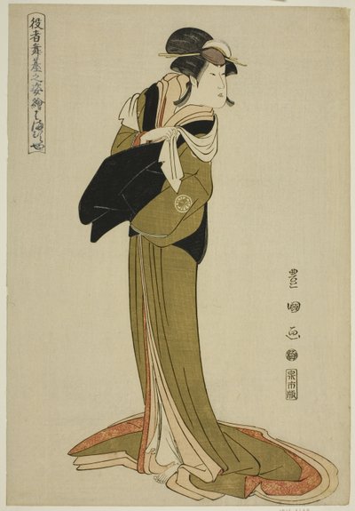 滨村屋：Segawa Kikunojo III，选自 "舞台上的演员肖像（Yakusha butai no sugata-e）"系列 作者 歌川丰国一世
