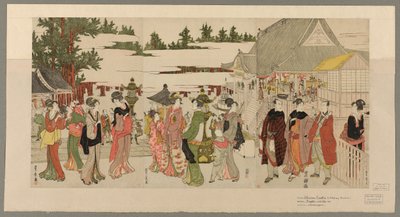 堀之内妙法寺新年朝拜（堀之内妙法寺 eho mairi 之旅） 作者 歌川丰国一世