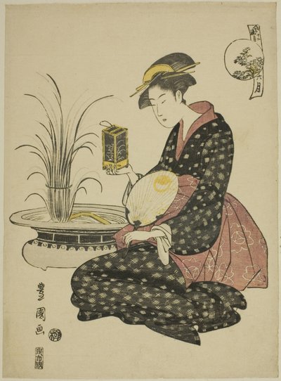 第六个月》，选自 "时髦的十二个月（Furyu junikagetsu）"系列 作者 歌川丰国一世