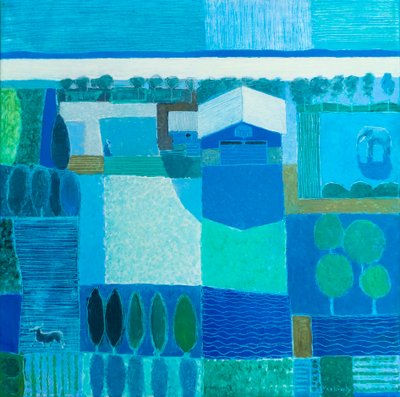 雕塑园，2022 年（布面油画） 作者 瓦迪姆·瓦斯科夫斯基