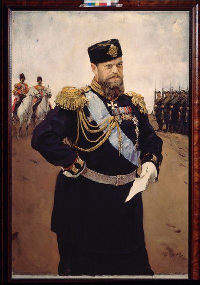 亚历山大三世皇帝肖像（1845-1894 年）。瓦伦丁-亚历山德罗维奇-谢罗夫（1865-1911 年）的画作，布面油画 作者 瓦伦丁·亚历山德罗维奇·塞罗夫