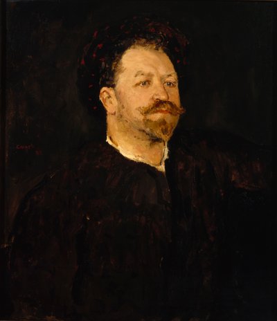 歌剧歌手弗朗切斯科·塔玛诺（Francesco Tamagno）的肖像1850-1905，1891-1892年 作者 瓦伦丁·亚历山德罗维奇·塞罗夫