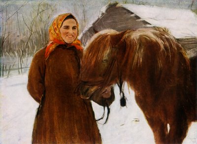 骑马的女人》，1898年，1965年。 作者 瓦伦丁·谢罗夫（Valentin Serov）