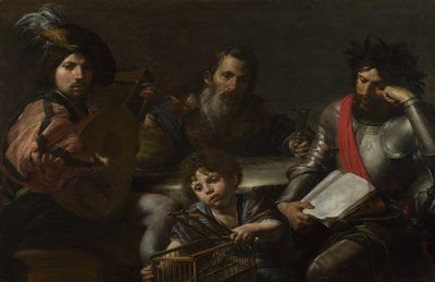 人的四个时代c。 1629 作者 瓦伦丁·德·博洛涅