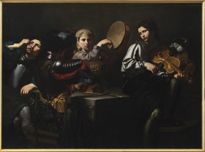 音乐家和士兵 作者 Valentin de Boulogne