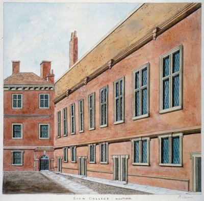 锡安学院，伦敦市，1806年 作者 情人节戴维斯