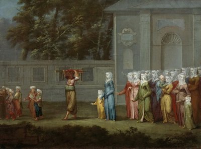 第一次步行到男校，1737年 作者 范慕尔