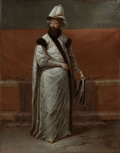 内夫谢希尔·达马特·易卜拉欣·帕夏（Nevsehirli Damat Ibrahim Pasha），奥斯曼帝国的盛大维齐尔，约1728年 作者 Vanmour