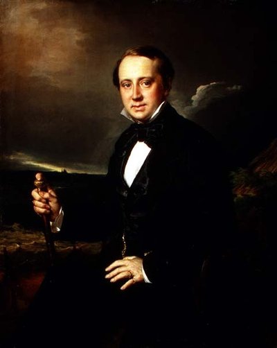 亚历山大-亚历山德罗维奇-萨波日尼科夫（1827-87）的肖像 1852（布面油画 作者 瓦西里·安德烈耶维奇·托平