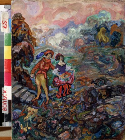 一个童话故事。 瓦西里·德米特里耶维奇·米利奥蒂（Vasili Dmitrievich Millioti，1875-1943）绘画，木板油画 作者 瓦西里·德米特里耶维奇·米利奥蒂