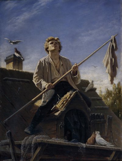 鸽友，1874年 作者 瓦西里·格里戈列维奇·佩罗夫（Vasili Grigorevich Perov）