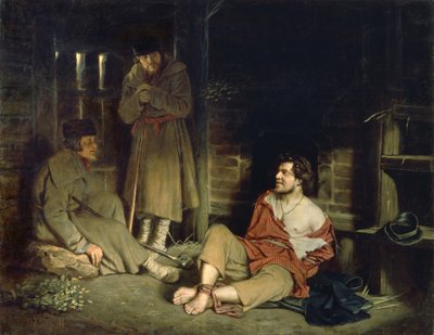 一个Arrant Knave被捕者，1873年 作者 瓦西里·格里戈列维奇·佩罗夫（Vasili Grigorevich Perov）