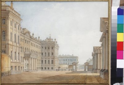 View of the Anichkov Palace in St Petersburg 作者 瓦西里·塞梅诺维奇·萨多夫尼科夫