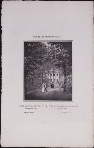 圣彼得堡的意见。彼得大帝颐和园，1833年 作者 瓦西里·塞梅诺维奇·萨多夫尼科夫