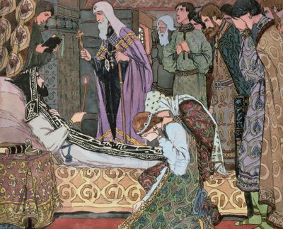 Don Dkery of Don Duke（1350-89）的死亡，c.1910 作者 瓦西里·瓦西里维奇·弗拉基米罗夫
