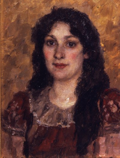 艺术家妻子的肖像，1888年 作者 瓦西里（Vasilij Ivanovic Surikov）