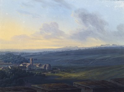 1826年后从白塔看到的Tsarskoye Selo景色 作者 瓦西里·安德烈耶维奇·朱可夫斯基