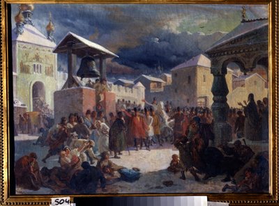 Le veche (assemblee populaire medievale des pays slaves) dans la republique de Novgorod (The veche in the republic of Novgorod). Peinture de Vasili Grigorievich Khudyakov (1826-1871). Huile sur toile   1423408   zh       chinese Successfully Translated  Or 作者 瓦西里·格里戈里耶维奇·胡贾科夫