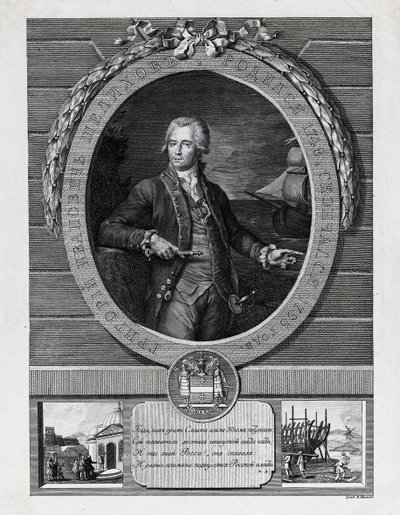 Grigory Ivanovich Shelikhov 1747-1795，18世纪末。 作者 瓦西里·伊万诺维奇·伊万诺夫