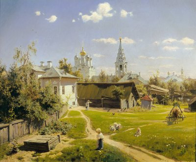 莫斯科庭院 作者 瓦西里·波列诺夫（Vasily Polenov）
