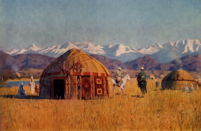 1965年，楚河河畔柯尔克孜·尤尔塔（Kirghiz yourta），1869-1870年。 作者 瓦西里韦列夏金