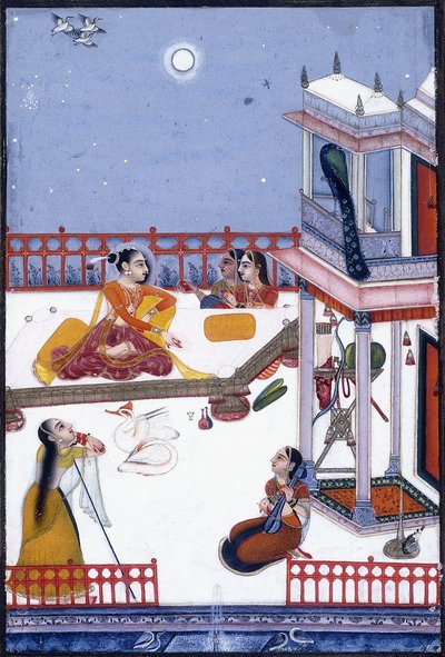 迪帕克-拉加之女阿达诺-普特拉，约 1730-50（水粉画） 作者 瓦西里·尼古拉耶维奇·雅科夫列夫