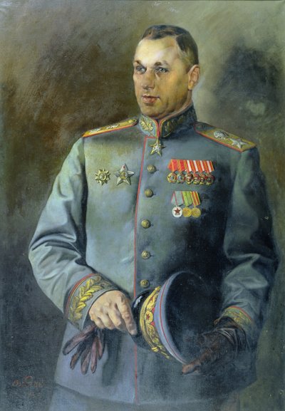 苏联和波兰元帅康斯坦丁-罗科索夫斯基（1896-1968 年）肖像 作者 瓦西里·尼古拉耶维奇·雅科夫列夫