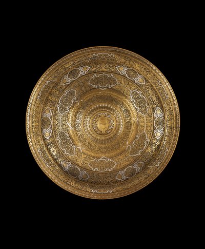 1530-c.1550年，刻有银的高锡青铜雕花碟形徽章 作者 威尼斯人学校