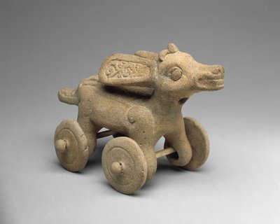轮鹿，公元300-900年（陶器） 作者 韦拉克鲁斯韦拉克鲁斯