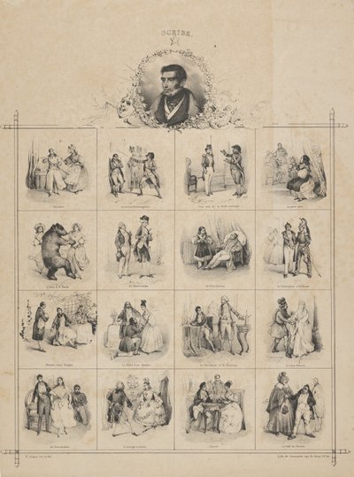 奥古斯丁-尤金（Augustin-Eugène）的字符抄写员，19世纪。 作者 维克多·亚当