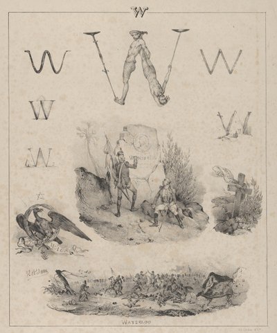 W字母：华盛顿、瓦格拉姆、滑铁卢，1833年。 作者 维克多·亚当