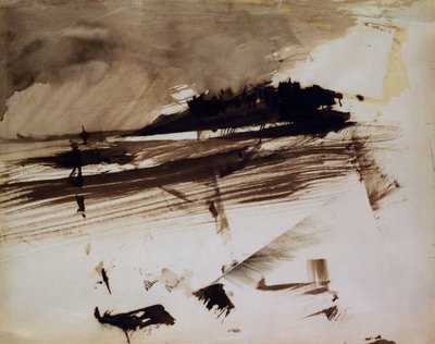 Untitled，或：1870年的岛屿召唤（纸上的墨水和水洗） 作者 维克多·雨果