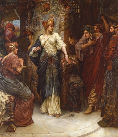 Penelope和Suitors，1900 作者 维克多·约翰·罗伯逊