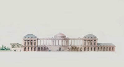 Chateau du Bouilh的首次设计，Saint Andre de Cubzac，Aquitaine，1787（笔，墨水和厕所） 作者 维克多·路易斯