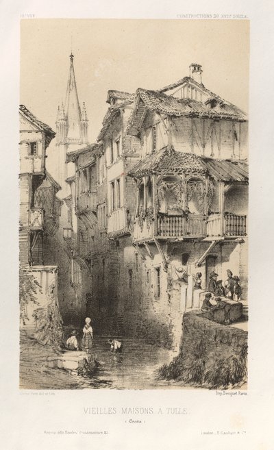 …… 10，Vielles Maisons A Tulle Correze，1860年。 作者 维克多·佩蒂特