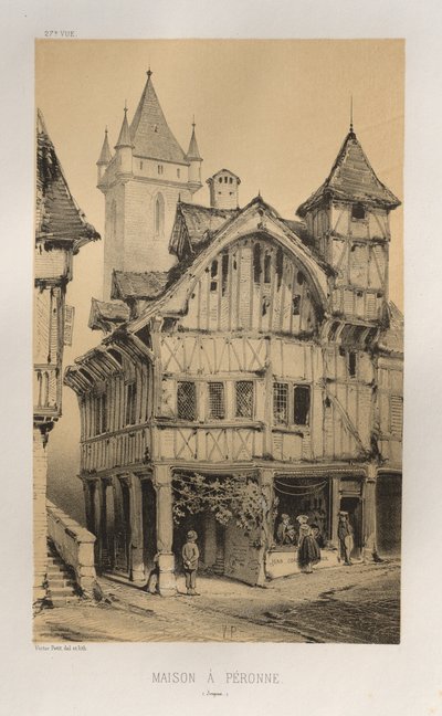 ...Pl.27, Maison A Peronne Somme, 1860年出版。 作者 维克多·佩蒂特