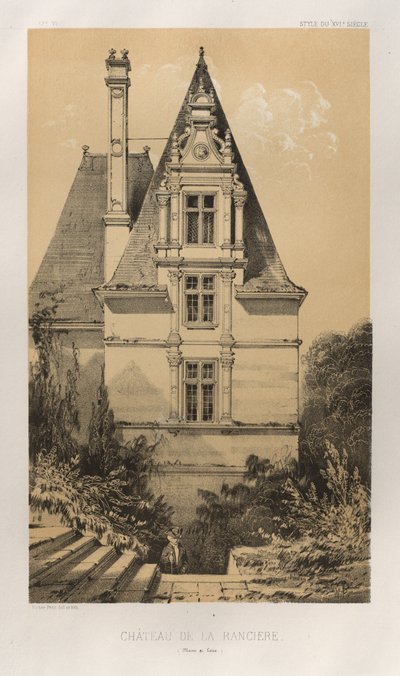 …… 37，缅因州和卢瓦尔河城堡，1860年。 作者 维克多·佩蒂特