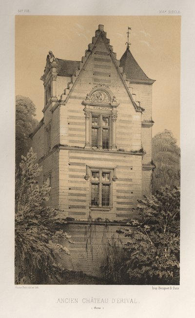 …… 55，AncienChâteauDérivalAisne，1860年。 作者 维克多·佩蒂特
