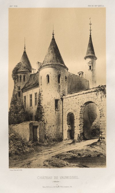 …… 89，沃沃城堡（Châteaudu Vaumissel Calvados），1860年。 作者 维克多·佩蒂特