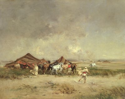 阿拉伯营地，1872年 作者 维克多·皮埃尔·休格