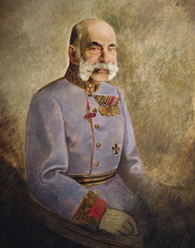 奥地利的弗朗茨·约瑟夫一世，c.1916（布面油画） 作者 维也纳内多曼斯基工作室