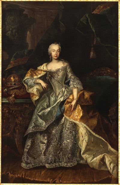 玛丽亚·特蕾莎（Maria Theresa）作为匈牙利女王 作者 维也纳画家