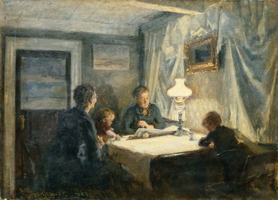 斯卡恩之夜（艺术家的家） 作者 Viggo Johansen